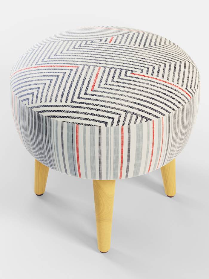 custom made round footstool