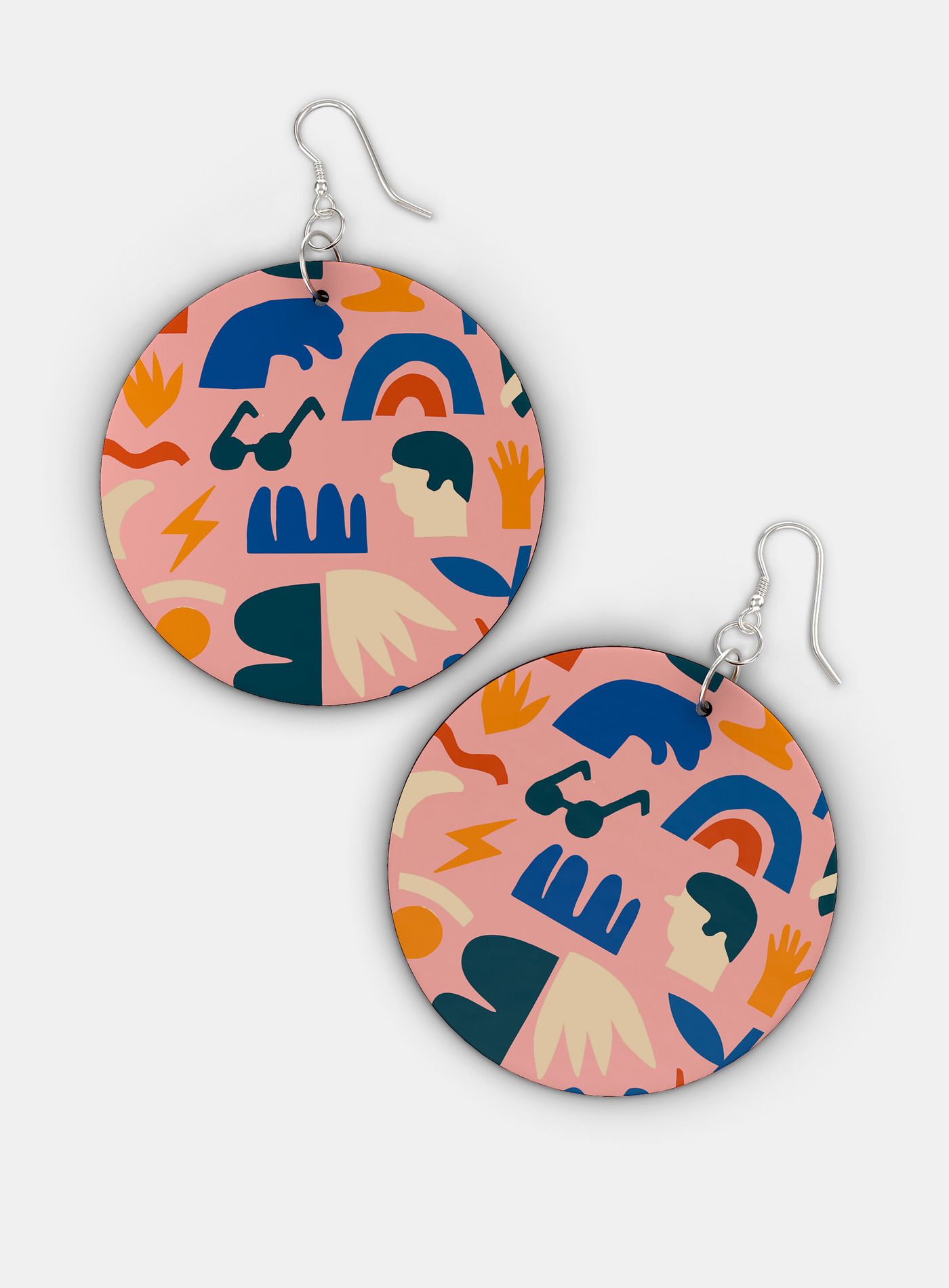 Tutuxio 70pcs Unfinished Wooden Earrings DIY Kit - 7 Shapes With Hooks & Jump Rings For Jewelry Making