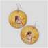 Wooden Round Earrings  made to order