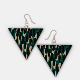 custom printed wooden earrings