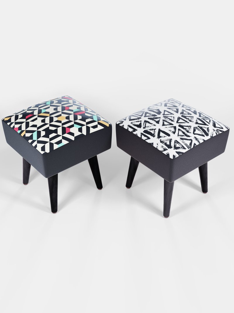 footstool made to order square duo