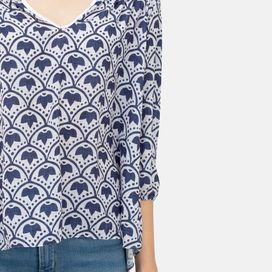 Blouse imprimée en couleur