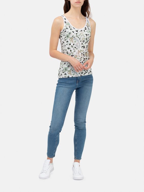Impression sur débardeur femme avec motif coloré