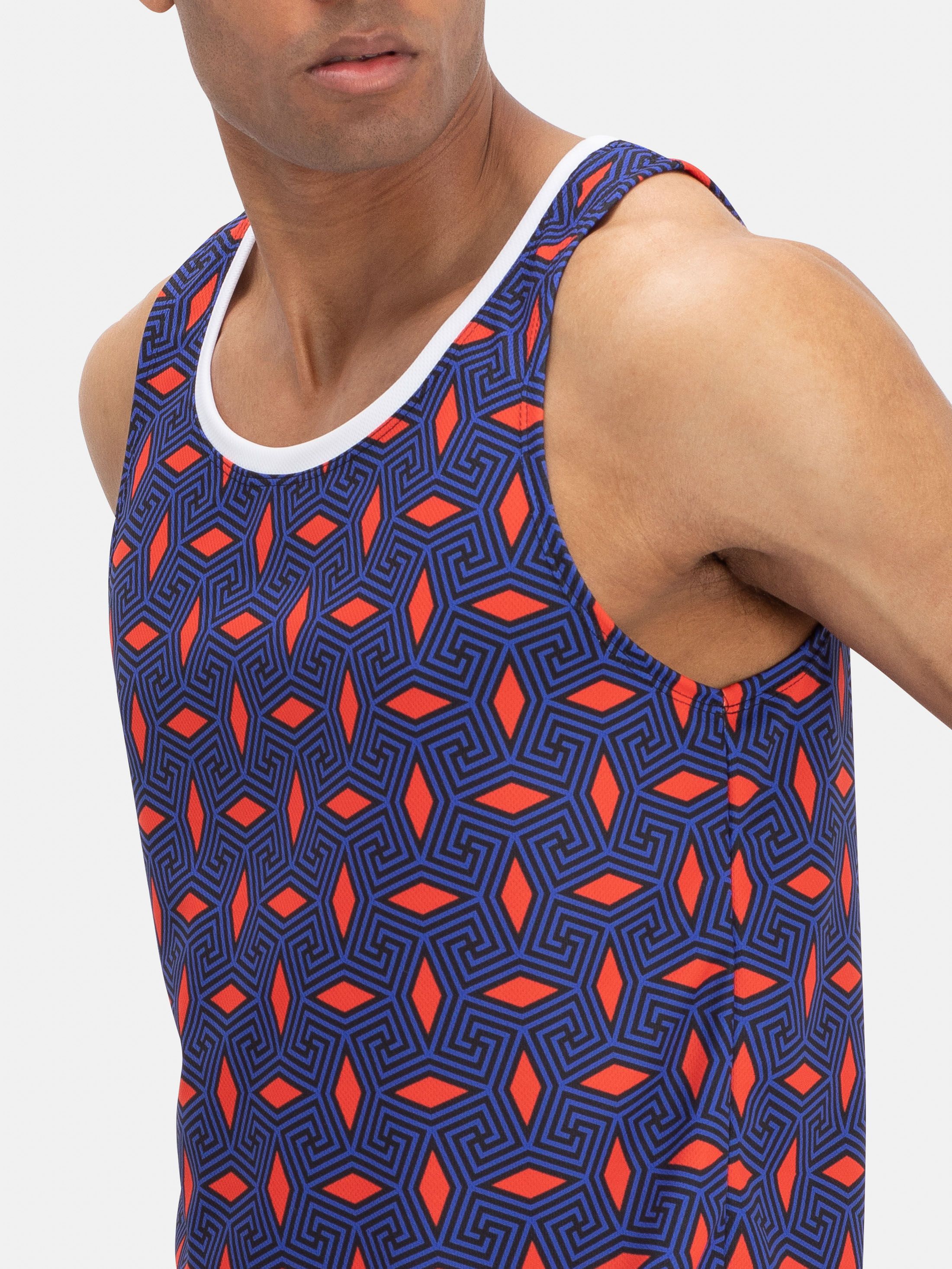 Detail of Airflow fabric on custom Sports Top Printing