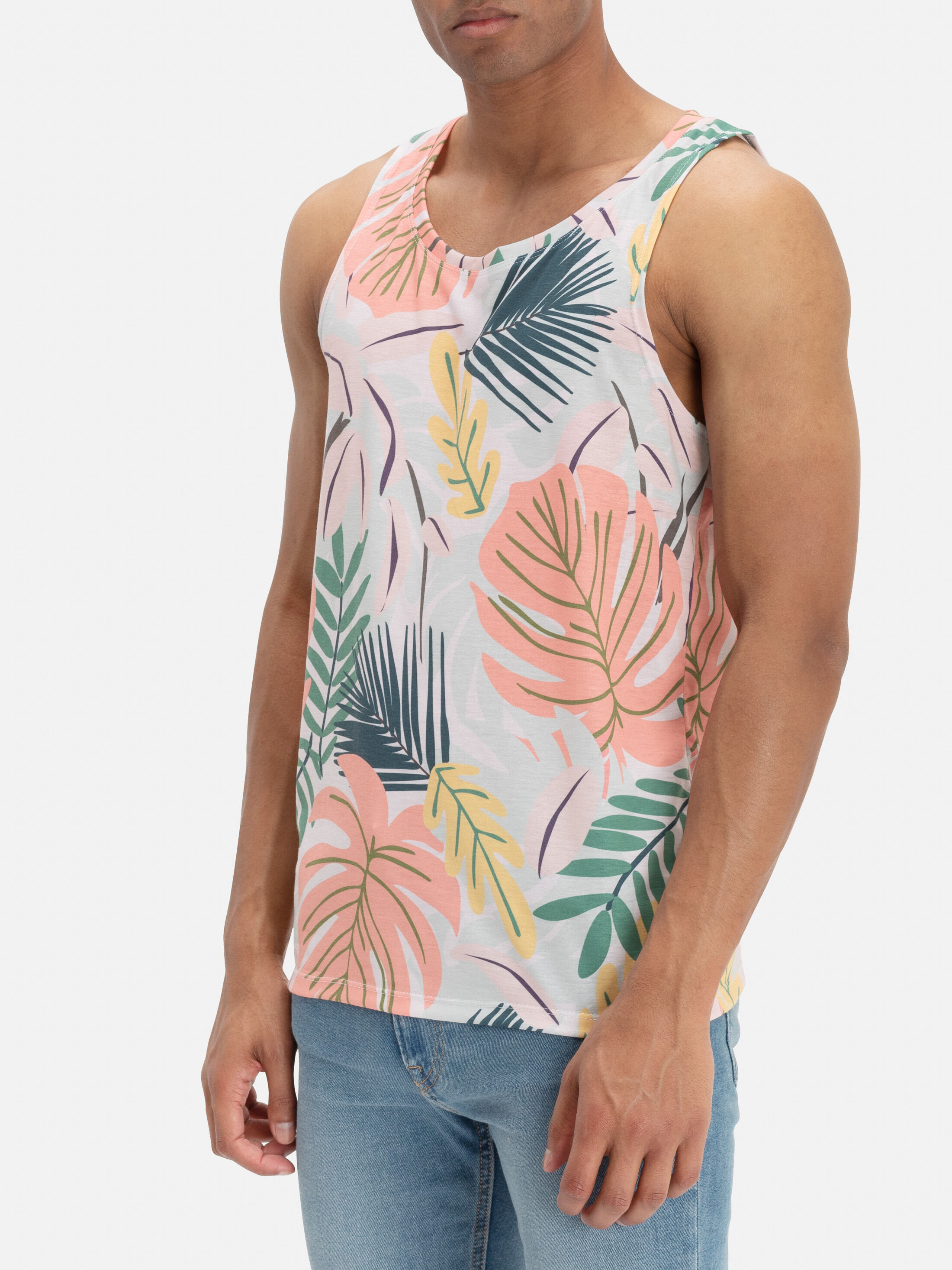 Mens patterned tank on sale tops