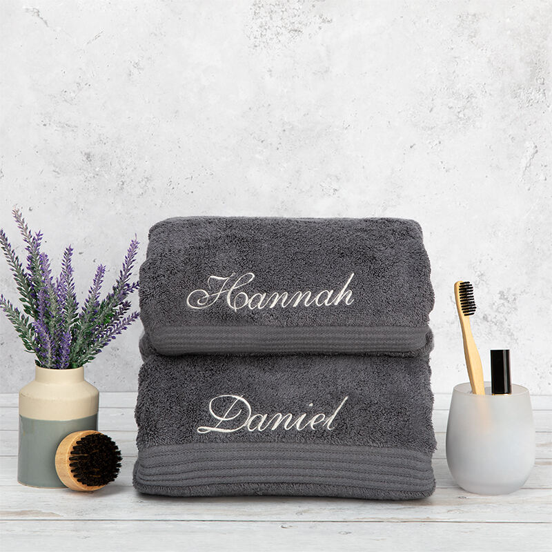 Name embroidered towels new arrivals