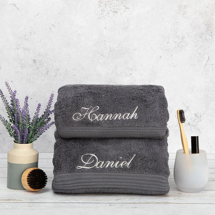 custom embroidered bath towels