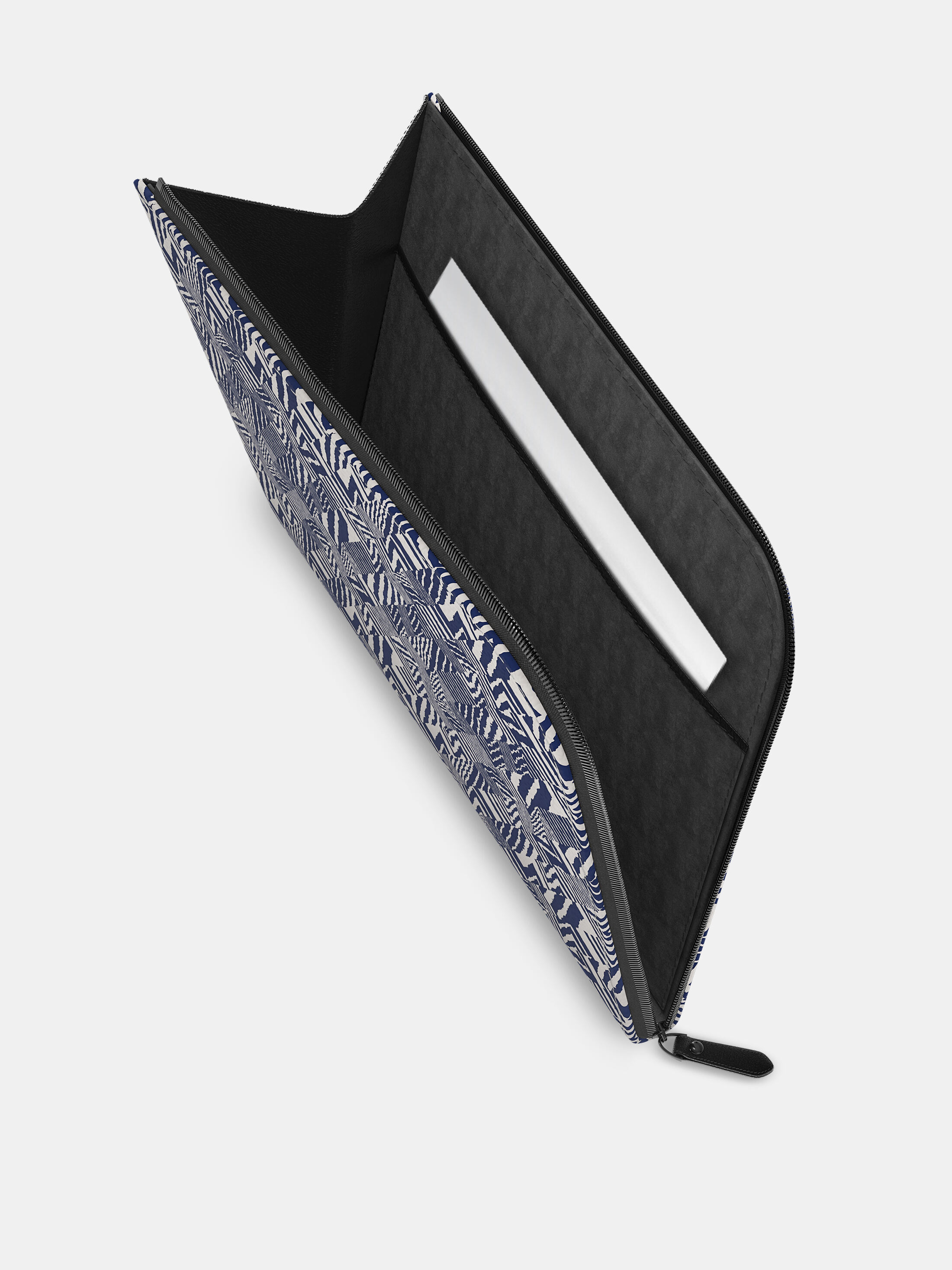 custom leather portfolio inside