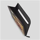 Intérieur du porte-documents en cuir personnalisé.