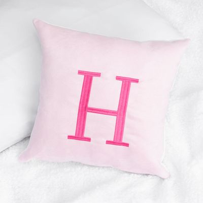 personalized initial pillow