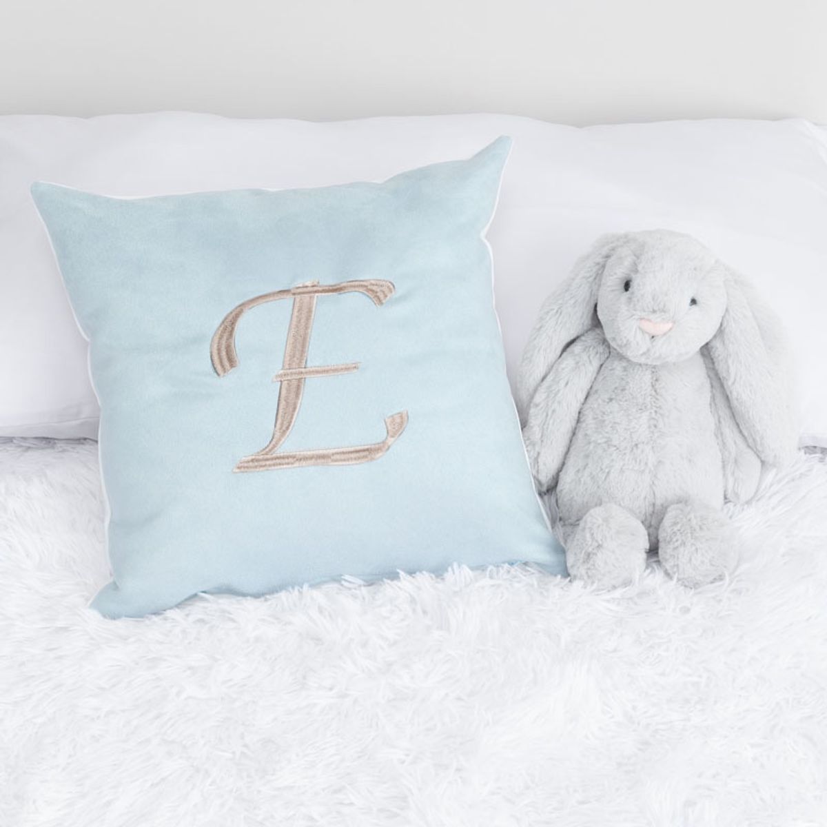 Grey initial cushions outlet