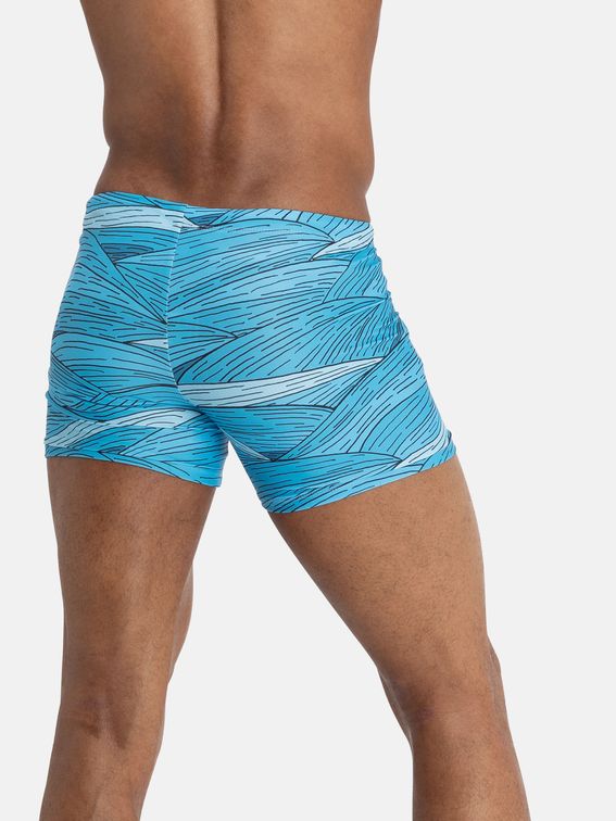 close up of custom swim shorts
