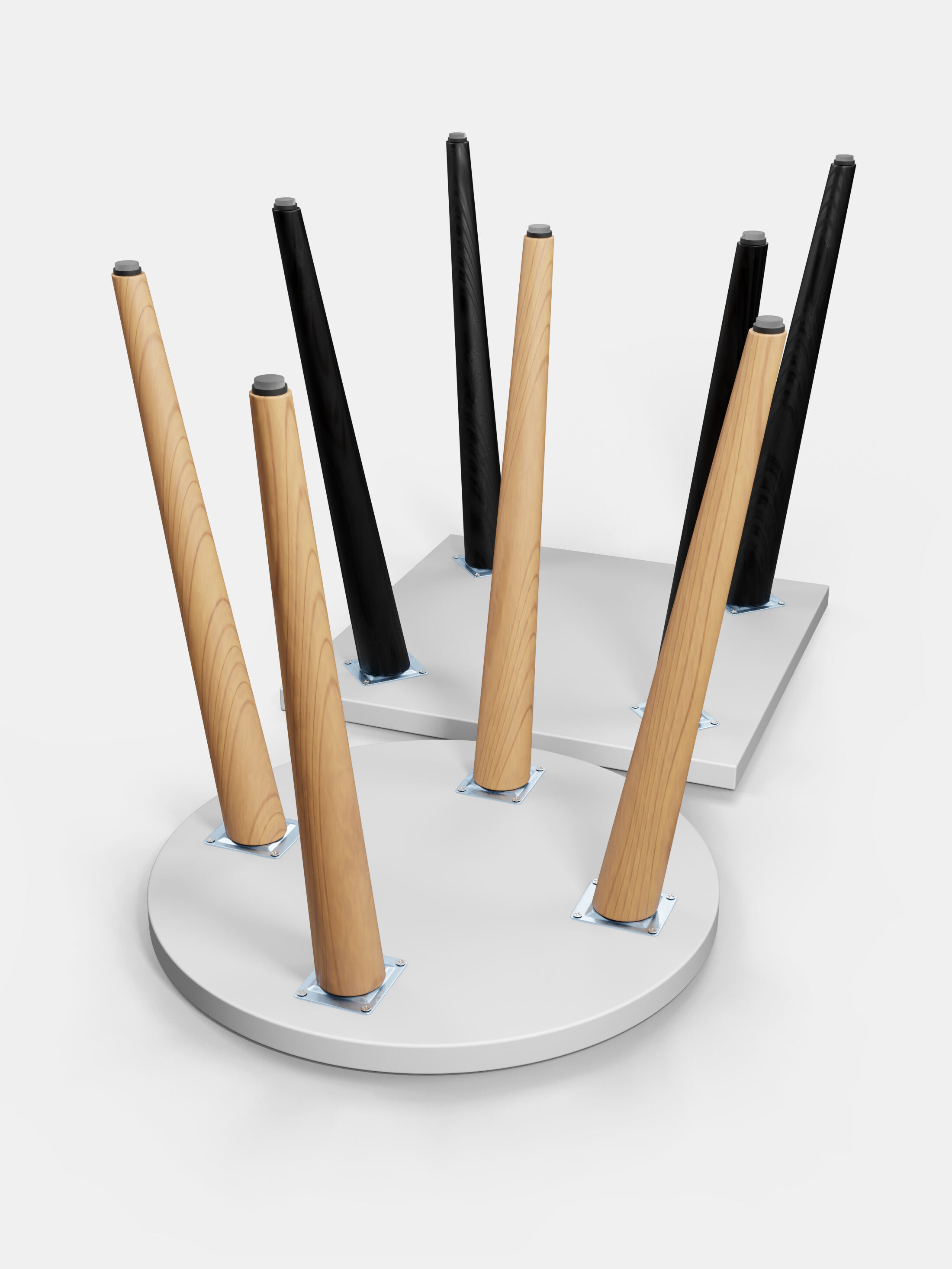 Sidobord med tryck, ben