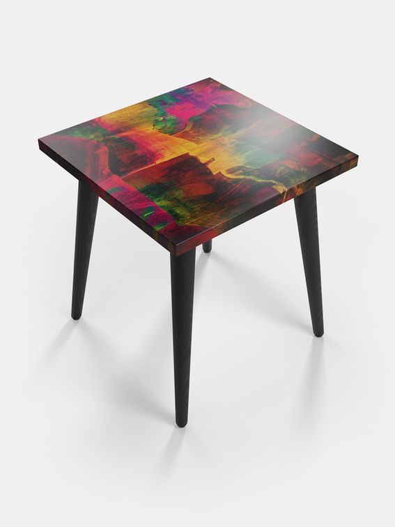 table d'appoint carrée personnalisée