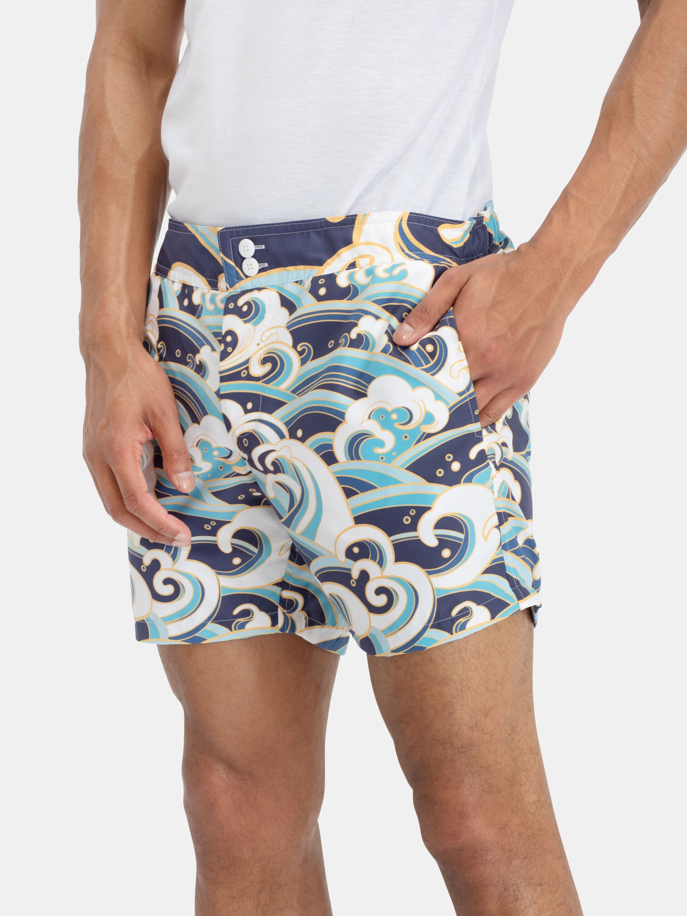 mens shorts seam detail