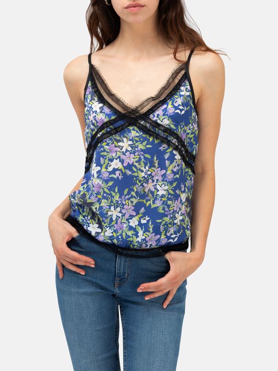 Lace Cami Top with Custom Print