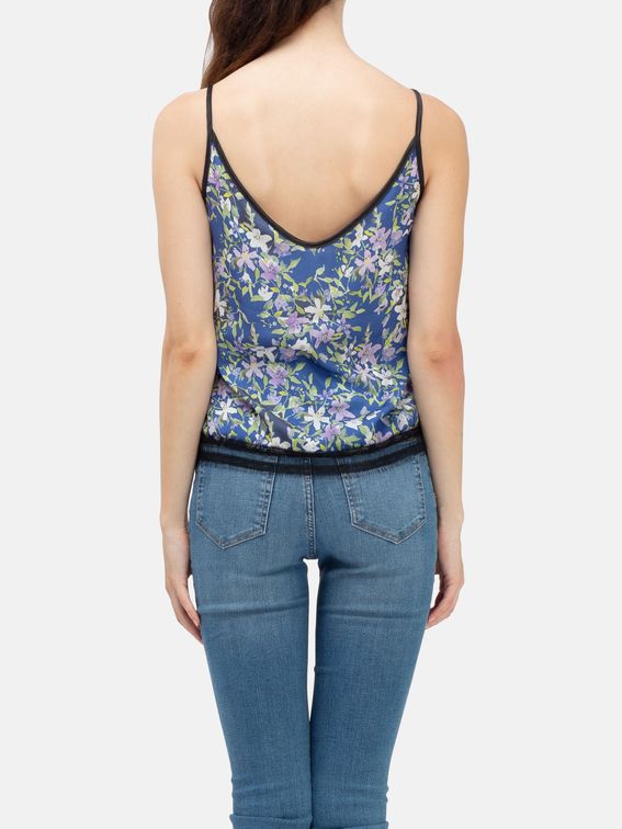 lace cami top with custom print