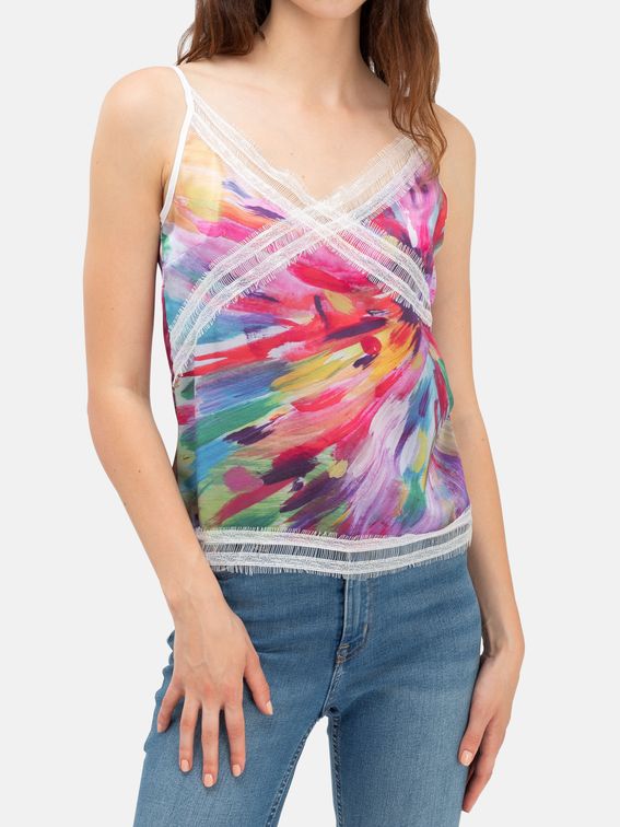 ホワイトレーストリムキャミソール 後ろ側