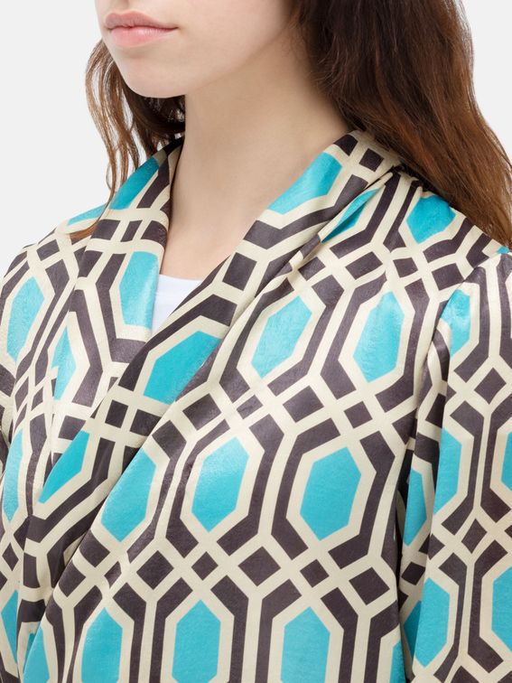 customised printed wrap blazer