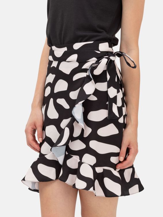 custom printed flouncy skirt