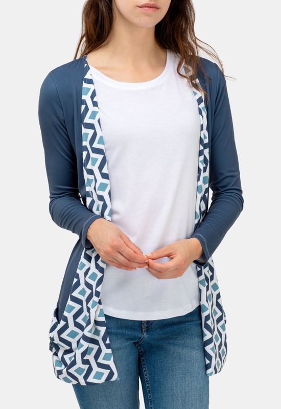 Cardigan Da Donna Oversize MI9005 Grigio - Foto 1