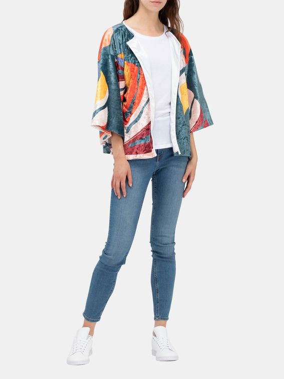 custom printed kimono blazer