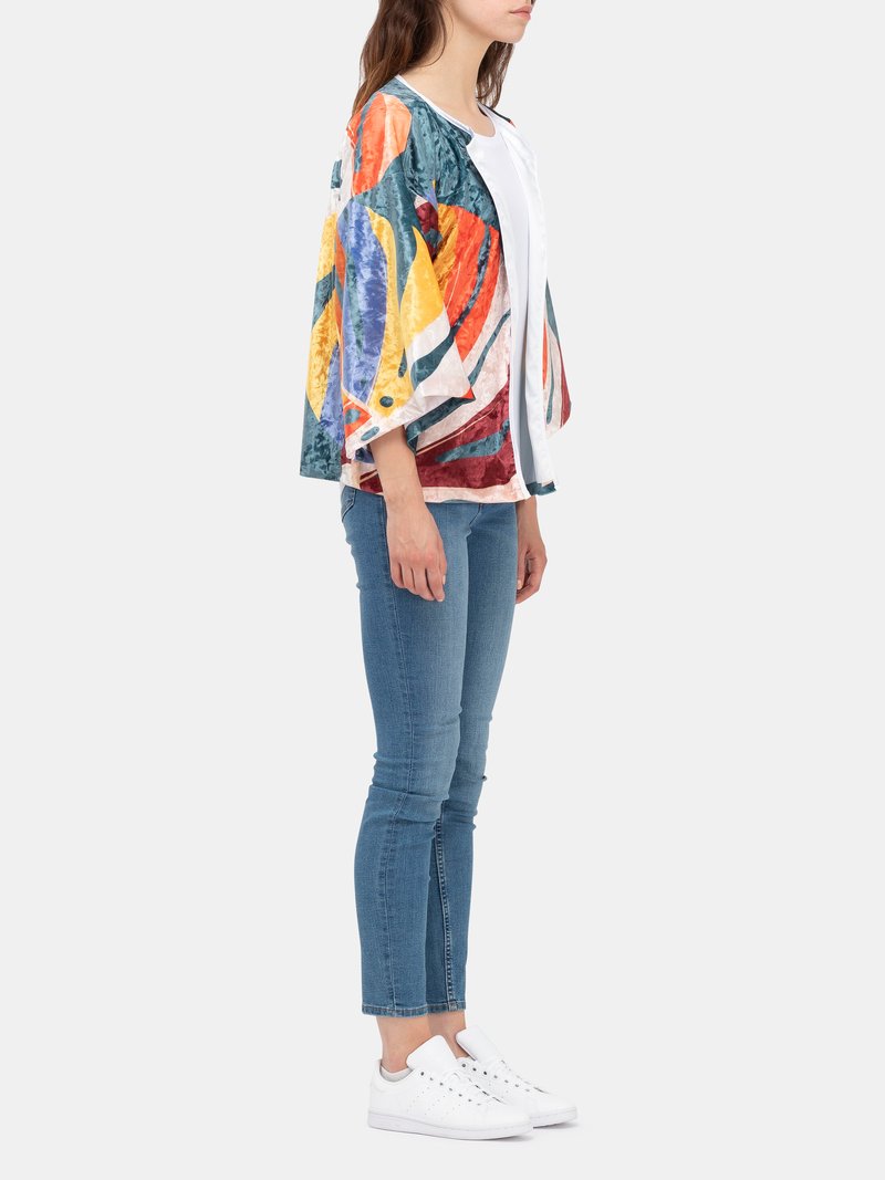 Women's Custom Printed Kimono Blazer