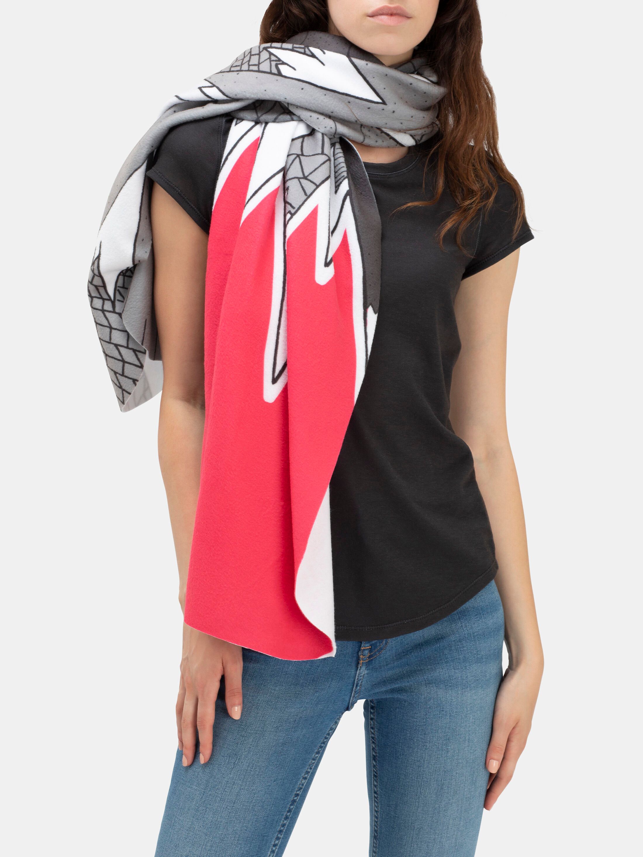 personalised blanket scarf folded