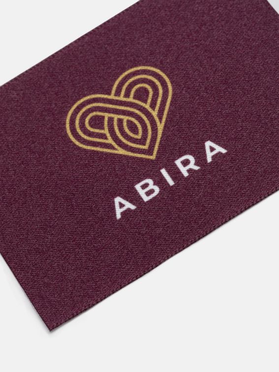 fabric brand labels close up