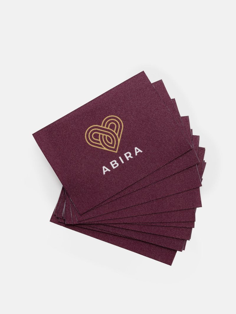 fabric brand labels
 with logo