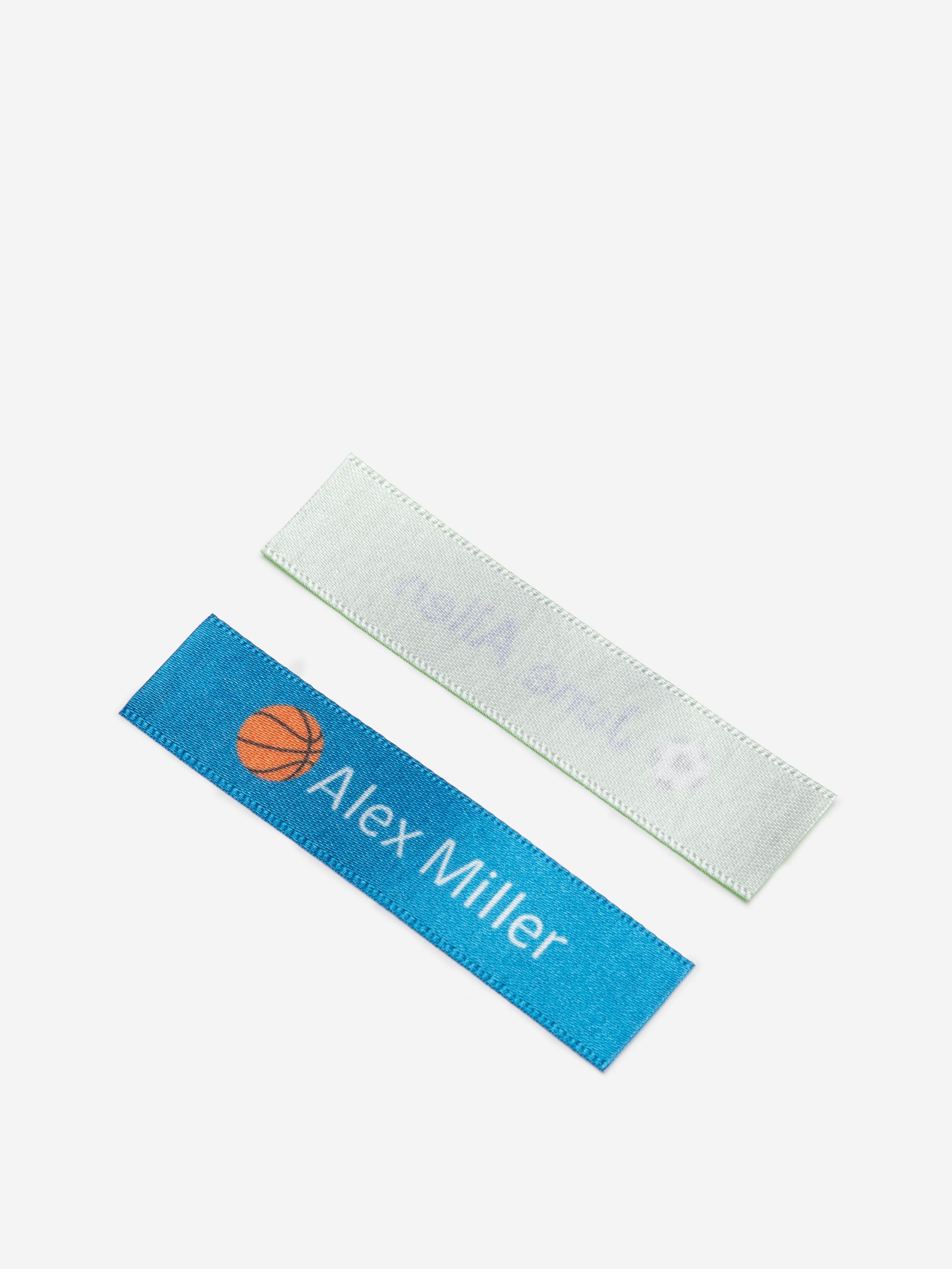 custom fabric name tags front and back