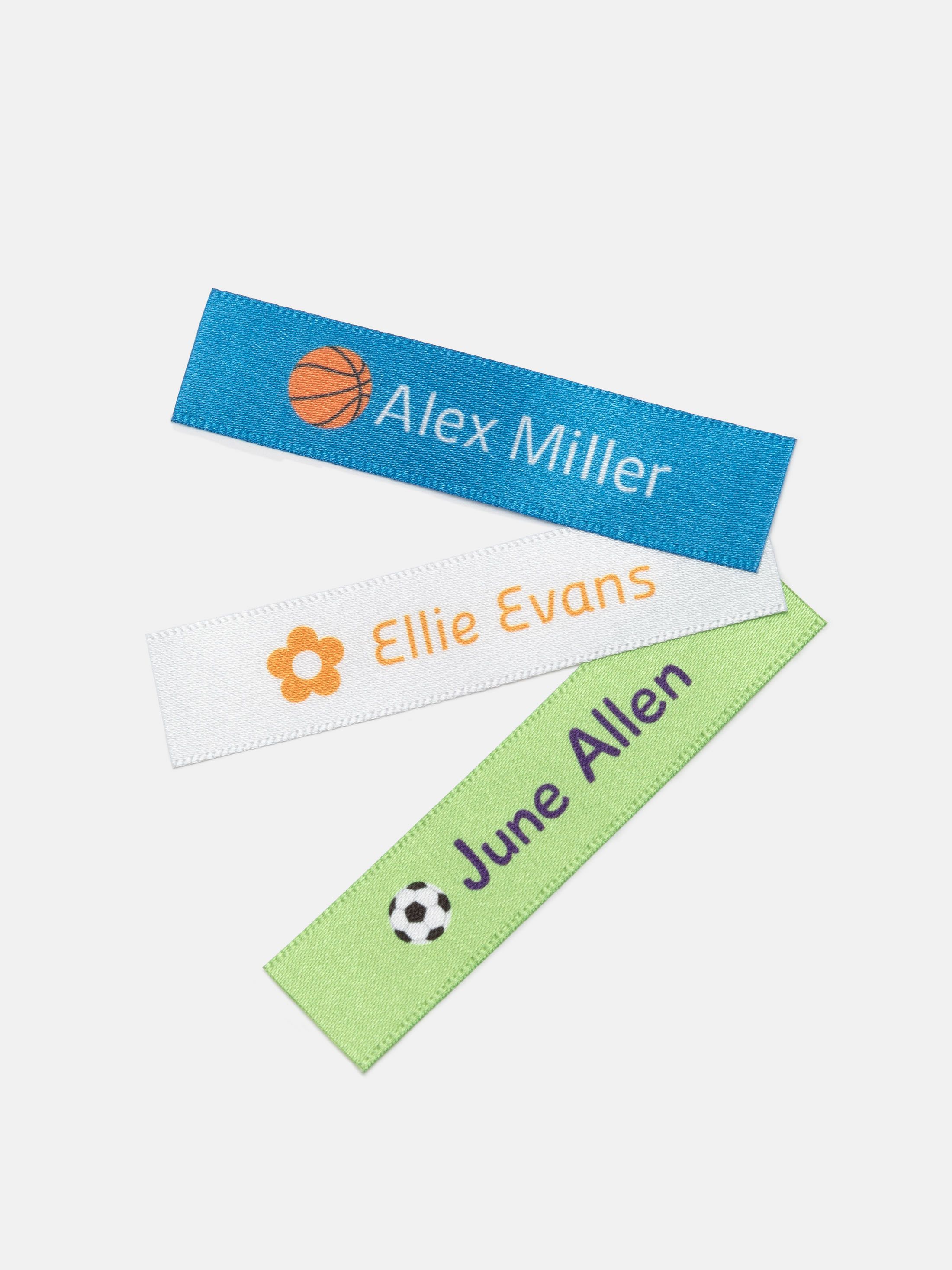 custom fabric name tags colors