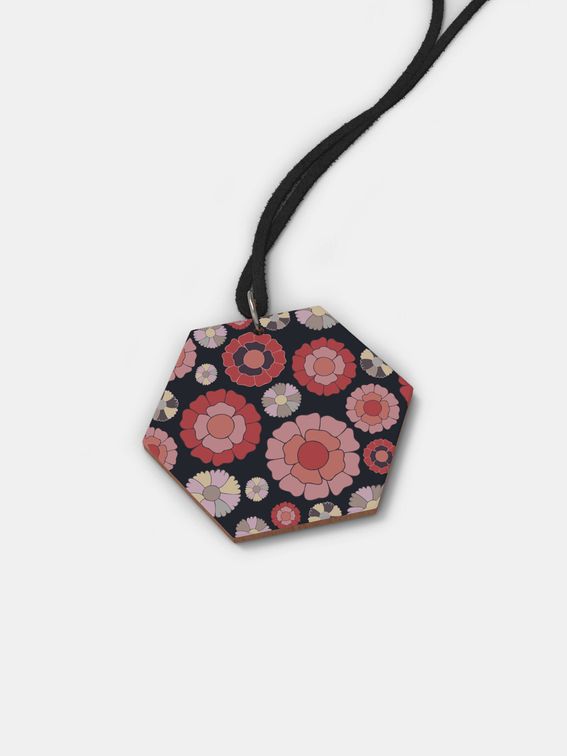 Collier en bois imprimé personnalisé