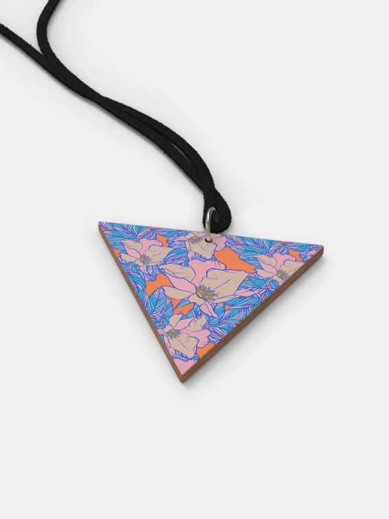 wooden necklace custom printed
