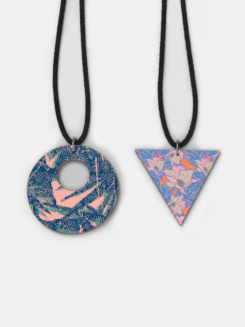 Wooden Pendant Necklace Organic
