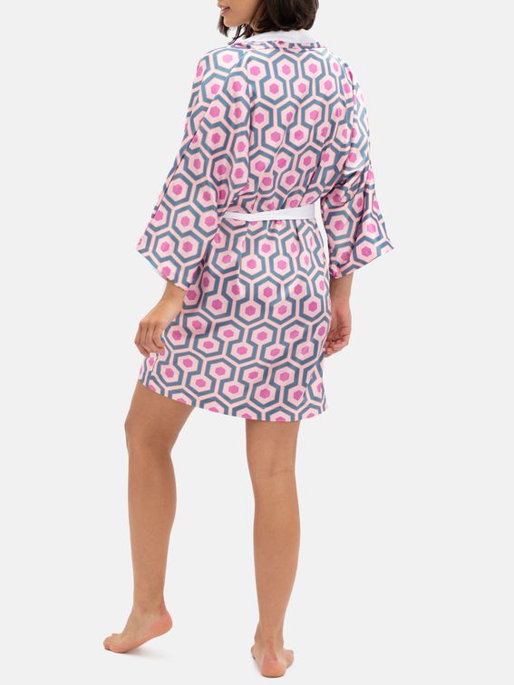 Print on Kimono Dressing Gown