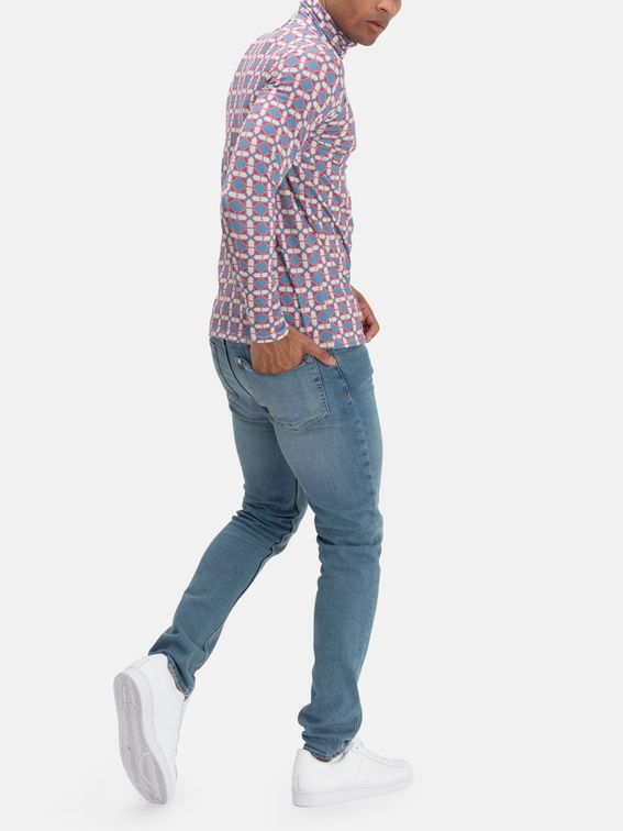 Custom Men's Slim Fit Roll Neck Jumper