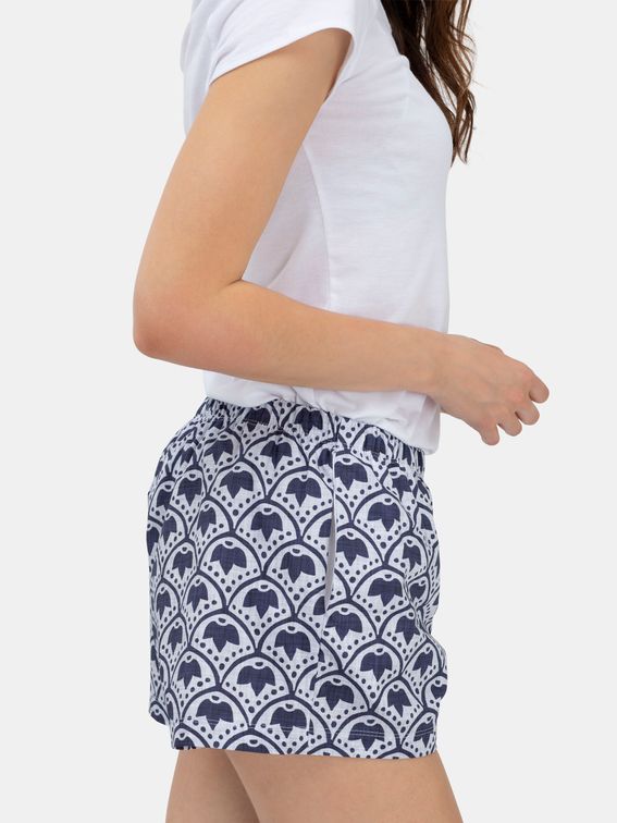 ladies pajama shorts detail