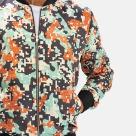 ボンバージャケット マーブルベルベット生地