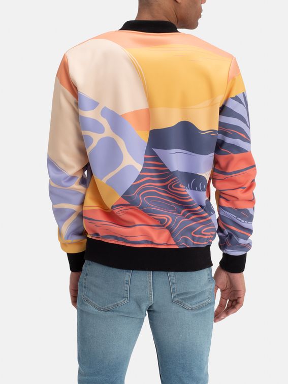 printable bomber jacket zip detail