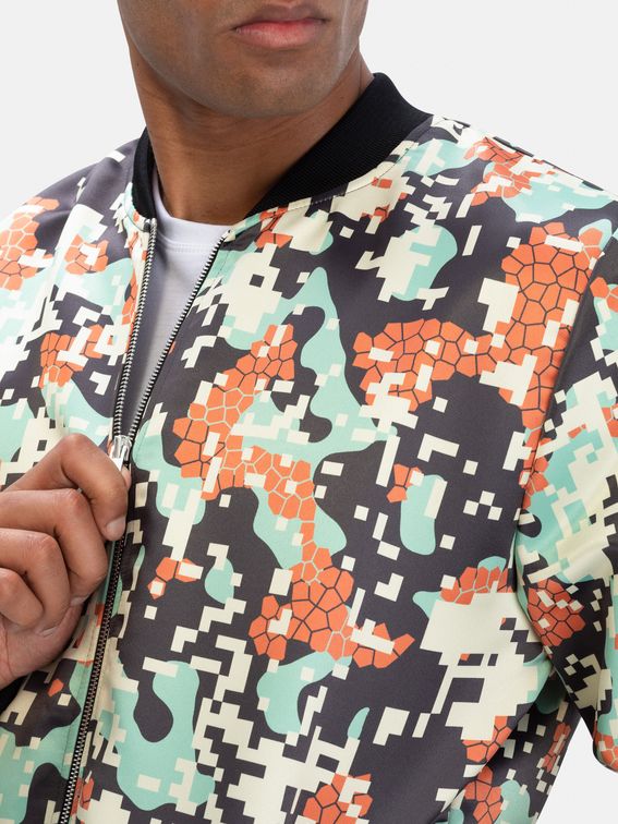bomber jacket print all over