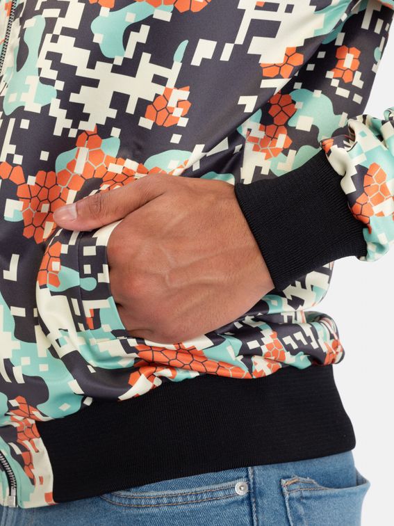 marbled velvet fabric outer