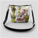 Personalised Leather Bucket Tote strap