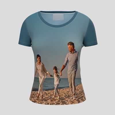 Custom round Neck T Shirt front