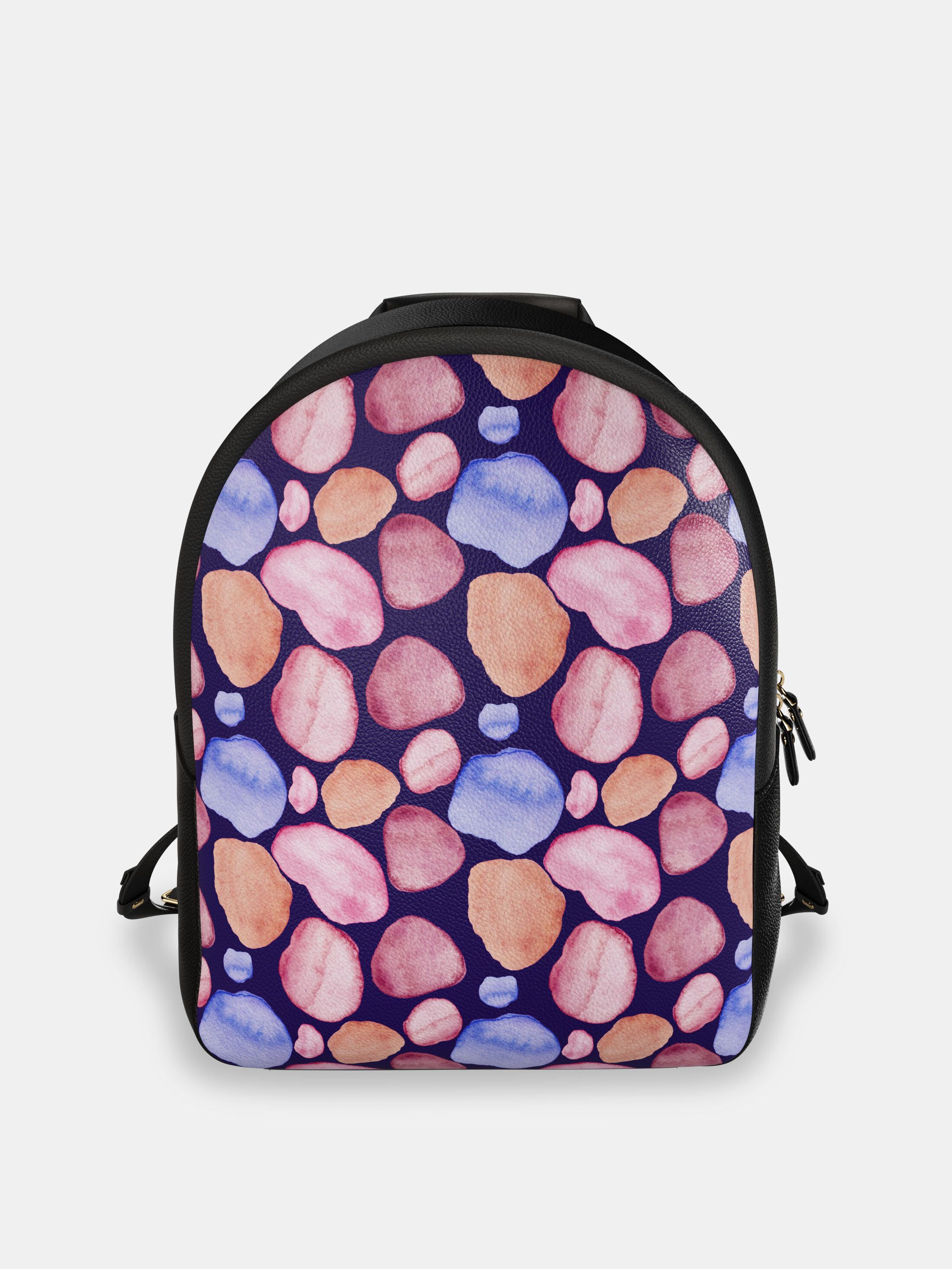 custom leather backpack pink rocks