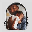 mochila de cuero con foto