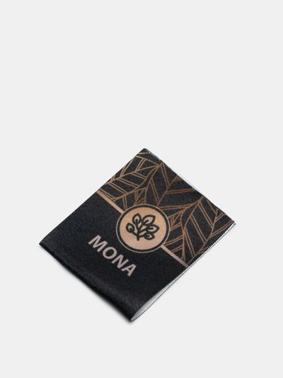 custom printed folded fabric labels