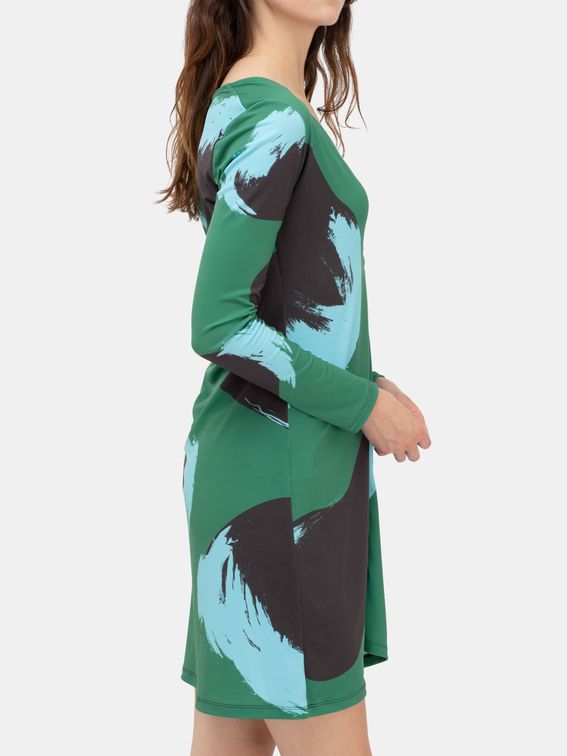 custom printed button through dress