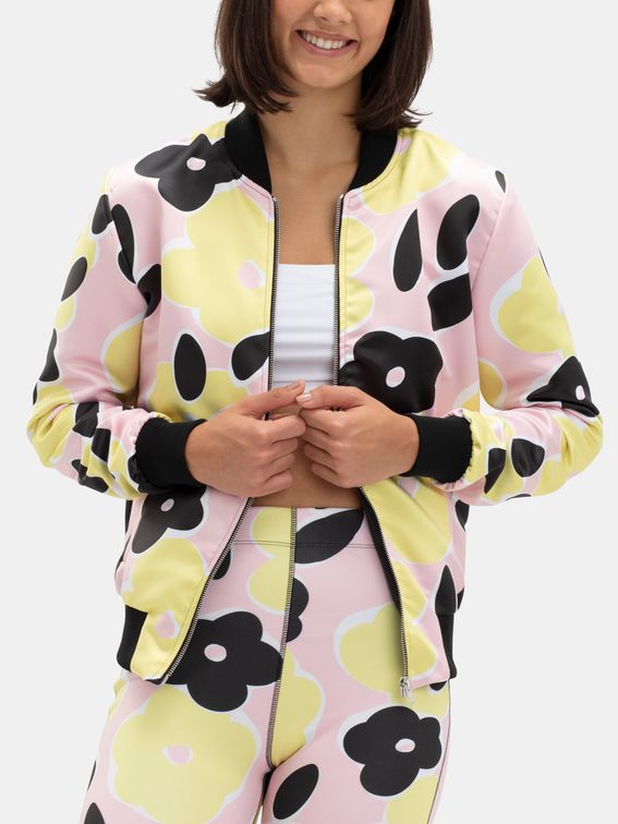 women's sleeve bomber jacket