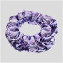 personalised scrunchie purple with floral pattern